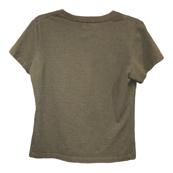 Reformation – Olive Green Short Sleeve Tee – Size M ART - Picture 3 of 5